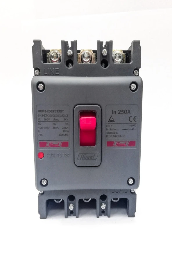 Kompak Şalter 250 A 60ka 3p Tse Tmş. Hdm3250n25033xx ürün görseli 1