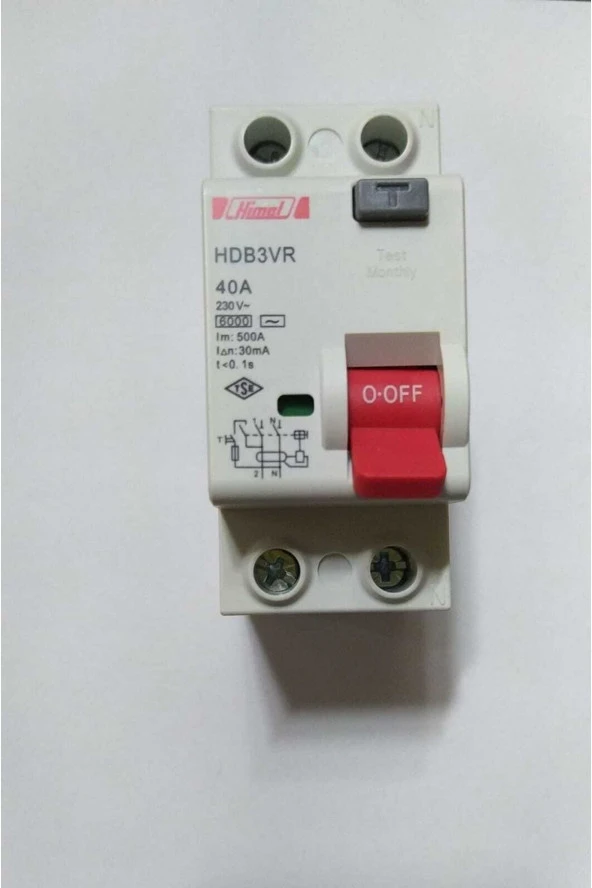 2p 40a 30ma Kaçak Akım Rölesi 6 Ka Hdb3vr240sc ürün görseli 1