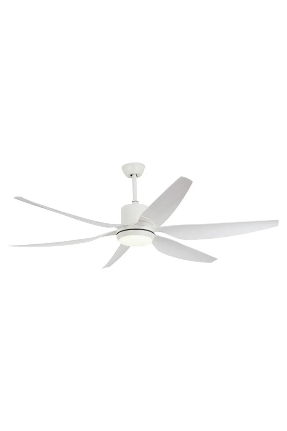 Breeze - Alaçatı DC Motor Beyaz - 168 Cm. Aydınlatmalı Ve Uzaktan Kumandalı Aydınlatmalı Tavan Vantilatörü ürün görseli 1