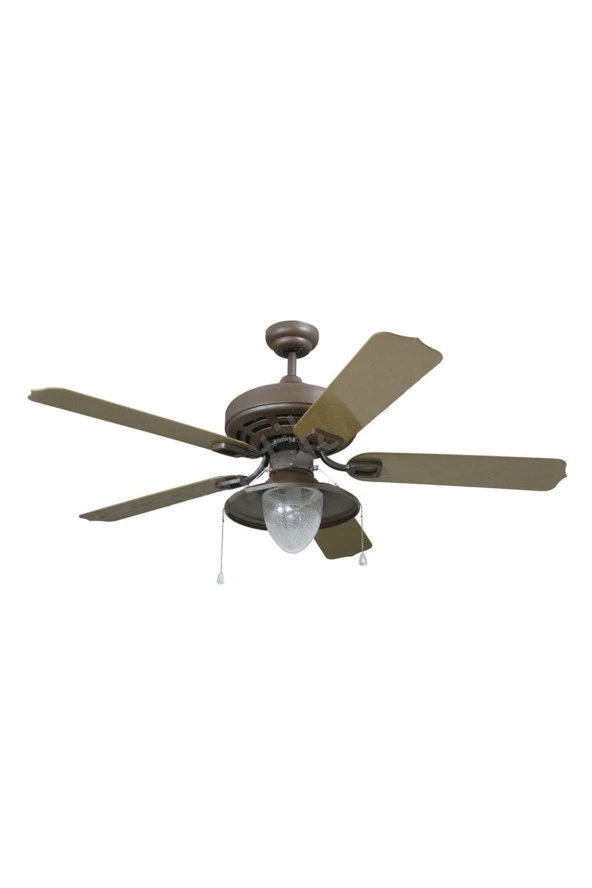Oğuzhan Vantilatör - The Outdoor Series Eskitme Bronz - 132 Cm. Dış Mekan Aydınlatmalı Tavan Vantilatörü ürün görseli 1