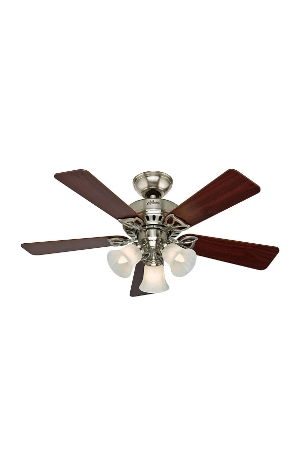 Hunter Vantilatör - Beacon Hill Fırçalanmış Nikel - 107 Cm. Aydınlatmalı Tavan Vantilatörü ürün görseli 1