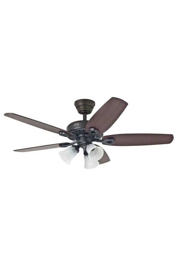 Hunter Vantilatör - Builders Plus Çağdaş Bronz - 132 Cm. Aydınlatmalı Tavan Vantilatörü ürün görseli 1