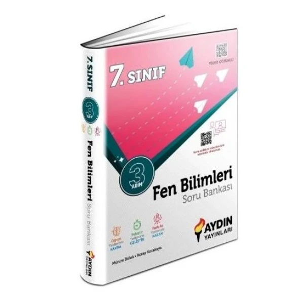 Aydın Yayınları 7. Sınıf Üç Adım Fen Bilimleri Soru Bankası ürün görseli 1
