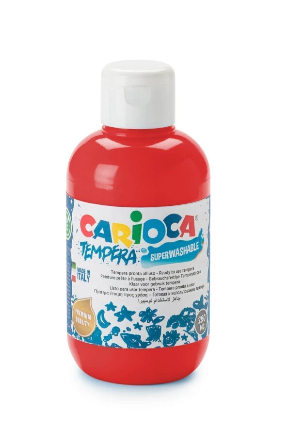 Tempera Boya (SÜPER YIKANABİLİR) 250ml - Kırmızı - Resim 2