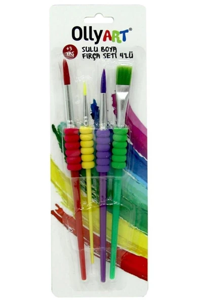 Ollyart Sulu Boya Fırça Seti 4'lü - Resim 3