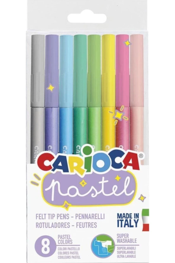Pastel Yıkanabilir Keçeli Kalem 8'li ürün görseli 1
