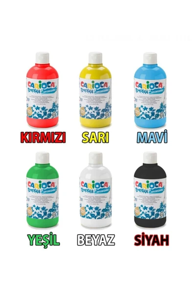 Tempera Yıkanabilir Sulu Boya Seti 6 Renk X 500 ml. ürün görseli 1