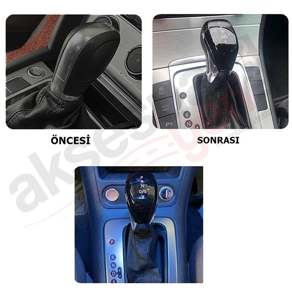 Volkswagen Polo /Golf/Jetta/Passat/Tiguan/Scirocca/T-Roc Uyumlu Dsg Işıklı Vites Topuzu ürün görseli 1