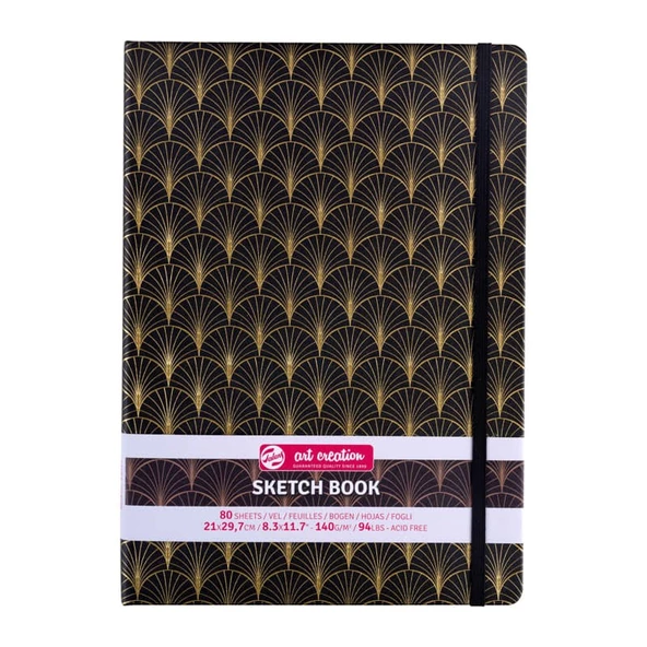 Talens Art Creation Sketchbook Sert Kapak Eskiz Defteri 140 gr 21x29,7 cm 80 yp Art Deco ürün görseli 1