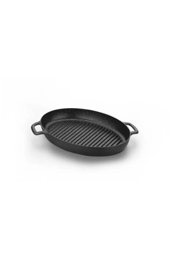 KORKMAZ A1374 GUSTO VOLKANİT 35X25 CM İKİ KULPLU OVAL TAVA ürün görseli 1