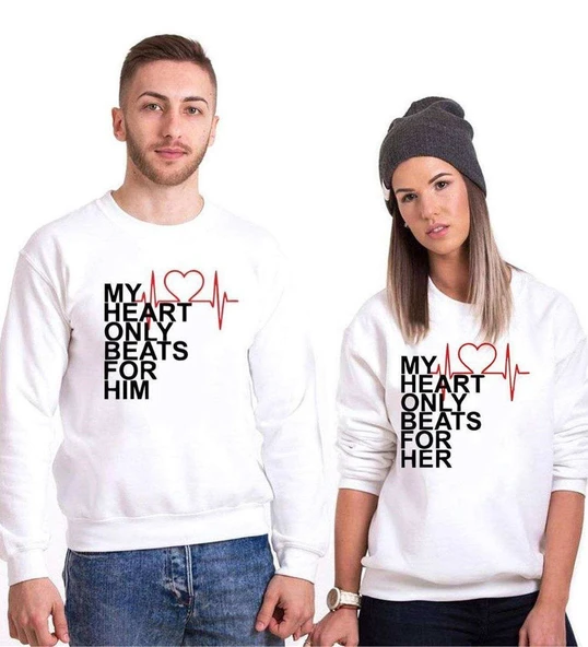 Tshirthane My Heart  Sevgili Kombinleri Sweatshirt Kombini ürün görseli 1