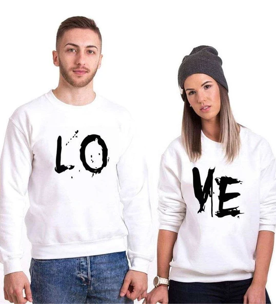 Tshirthane Lo Ve Brash Sevgili Kombinleri Sweatshirt Kombini ürün görseli 1