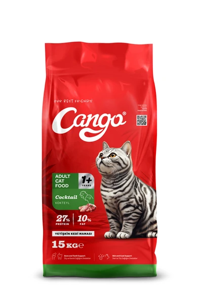 Cango Yetişkin Kedi Maması Kokteyl 15KG ürün görseli 1
