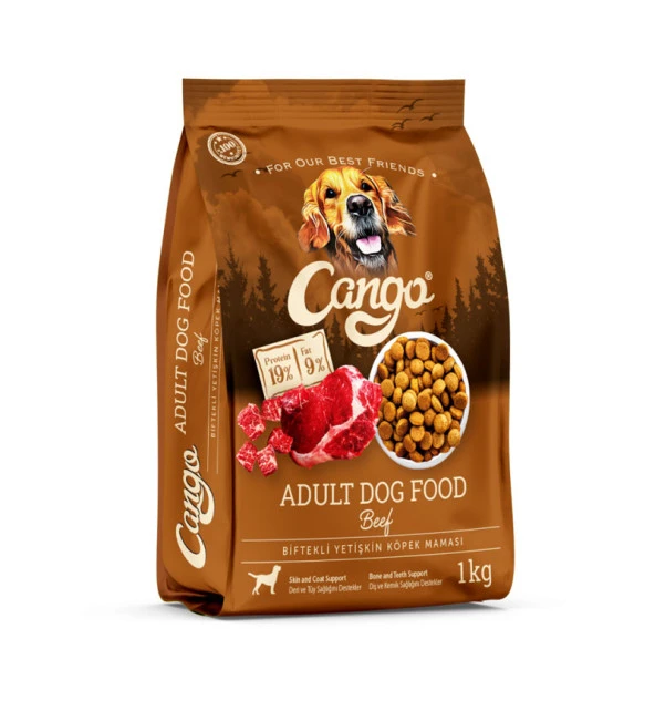 Cango Yetişkin Köpek Maması Etli (Biftekli) 1KG ürün görseli 1