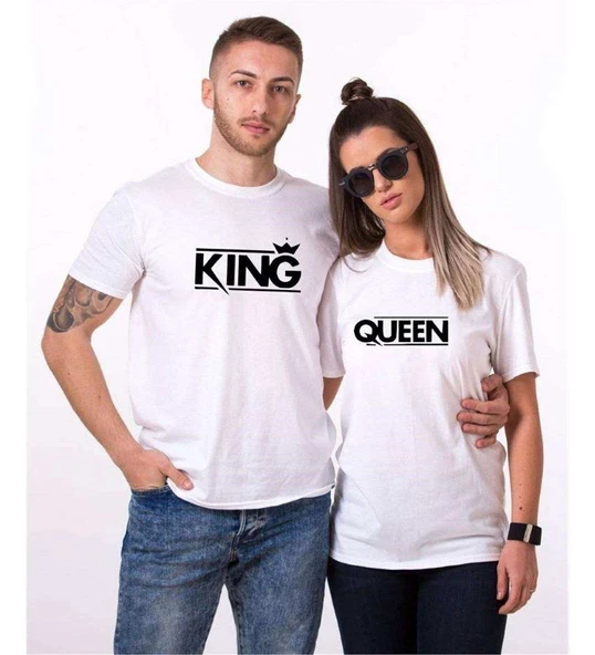 Tshirthane Kral Kız  Sevgili Kombinleri Tshirt Kombini ürün görseli 1