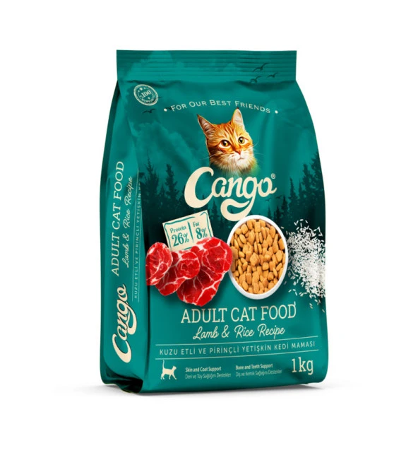 Cango Yetişkin Kedi Maması Kuzu Etli 1KG ürün görseli 1