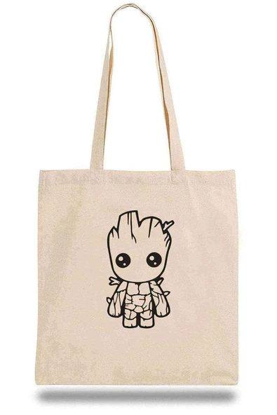 Bez Çanta Groot Pattern Logo Çizim ürün görseli 1