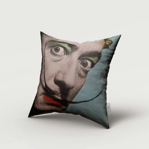 Salvador Dalí Baskılı Elyaf Dolgulu Kırlent Ve Kırlent Kılıfı (içi dolu) ürün görseli 1