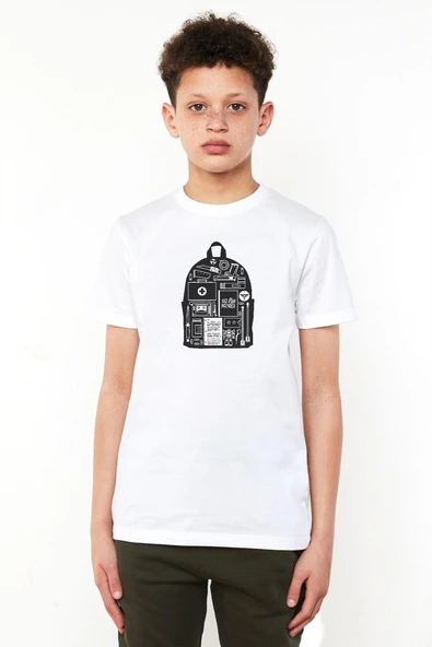 The Last Of Us Ellie's Backpack Beyaz Çocuk Bisikletyaka Tshirt ürün görseli 1