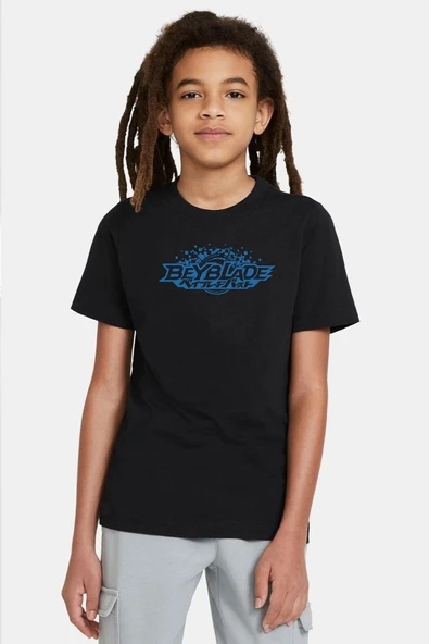 Beyblade Logo Siyah Çocuk Tshirt ürün görseli 1
