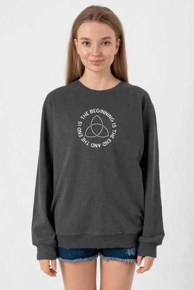 Dark The Beginning Füme Kadın 2ip Sweatshirt ürün görseli 1