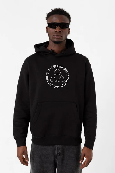Dark The Beginning Siyah Erkek 3ip Kapşonlu Sweatshirt ürün görseli 1