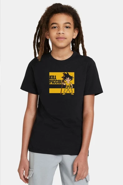 Dragon Ball Z Anime Kill Piccolo Siyah Çocuk Tshirt ürün görseli 1