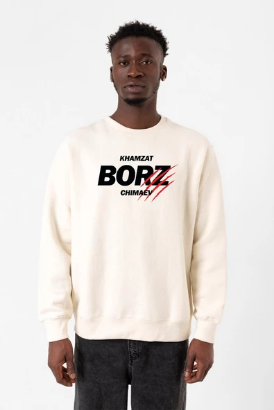 Khamzat Chimaev Borz Claw Ekru Erkek 2ip Sweatshirt ürün görseli 1