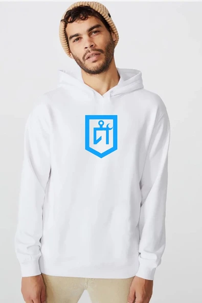 Idil Ural Tamga Beyaz Erkek 3ip Kapşonlu  Sweatshirt ürün görseli 1