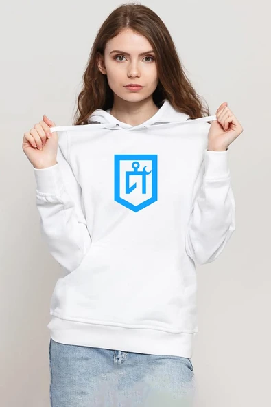 Idil Ural Tamga Beyaz Kadın 3ip Kapşonlu Sweatshirt ürün görseli 1