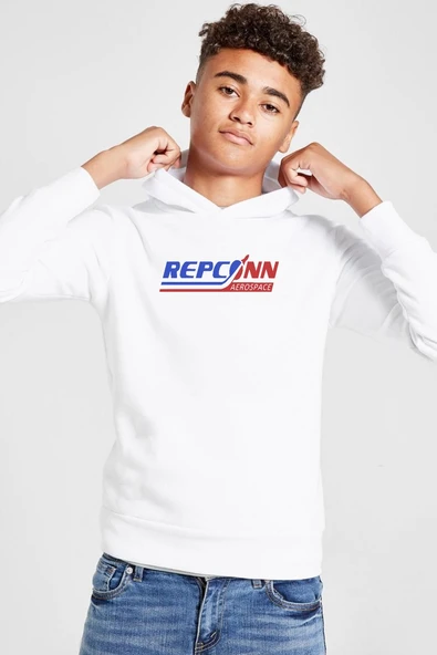 Fallout Repconn Aerospace Beyaz Çocuk 3ip Kapşonlu  Sweatshirt ürün görseli 1