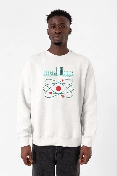 Fallout General Atomics Beyaz Erkek 2ip Sweatshirt ürün görseli 1
