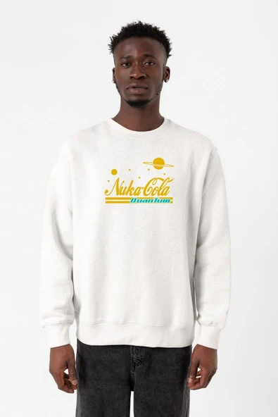 Fallout Nukacola Quantum Beyaz Erkek 2ip Sweatshirt ürün görseli 1