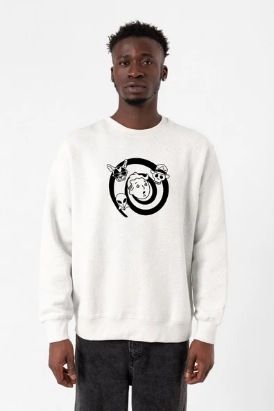 Fallout Wild Wasteland Beyaz Erkek 2ip Sweatshirt ürün görseli 1
