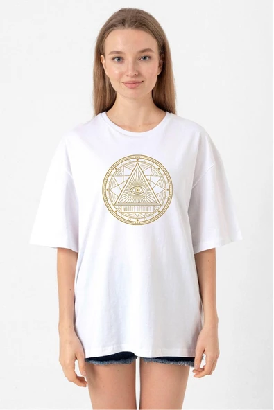 3 Body Problem Magnus Institute Beyaz Kadın Oversize Tshirt ürün görseli 1