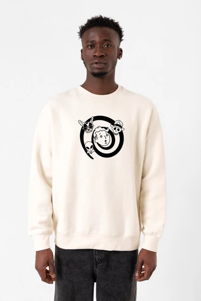 Fallout Wild Wasteland Ekru Erkek 2ip Sweatshirt ürün görseli 1