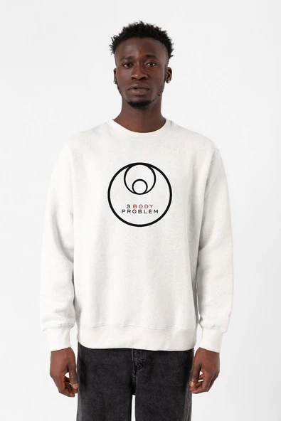 3 Body Problem Logo Beyaz Erkek 2ip Sweatshirt ürün görseli 1