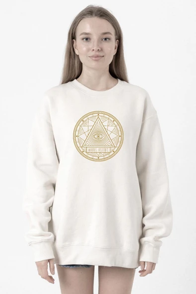 3 Body Problem Magnus Institute Beyaz Kadın 2ip Sweatshirt ürün görseli 1