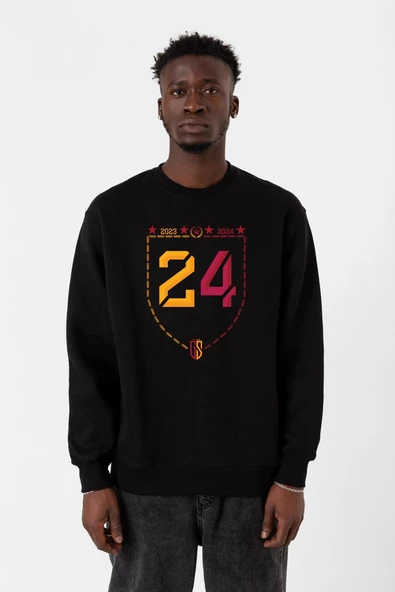 24 Şampiyonluk Siyah Erkek 2ip Sweatshirt ürün görseli 1