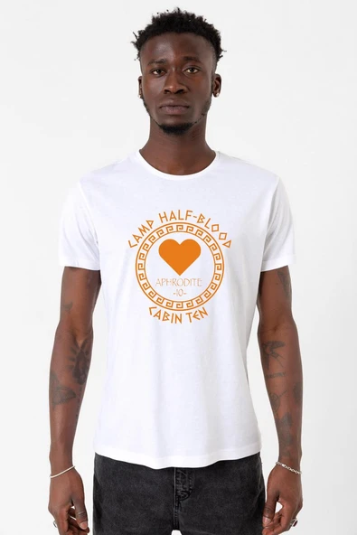 Camp Half Blood Aphrodite Beyaz Erkek Bisikletyaka Tshirt ürün görseli 1