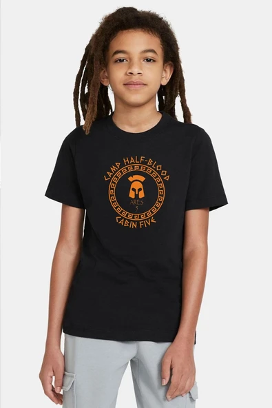 Camp Half Blood Ares Siyah Çocuk Tshirt ürün görseli 1