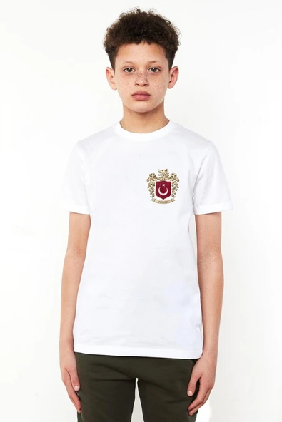 Türk Kurt Milli Arma Beyaz Çocuk Bisikletyaka Tshirt ürün görseli 1