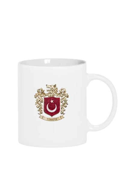 Türk Kurt Milli Arma Beyaz Kupa Bardak ürün görseli 1
