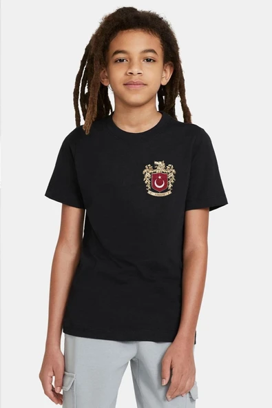 Türk Kurt Milli Arma Siyah Çocuk Tshirt ürün görseli 1