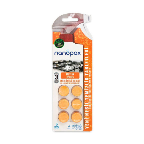 Nanopax Yağ Sökücü Tablet 6 lı ürün görseli 1