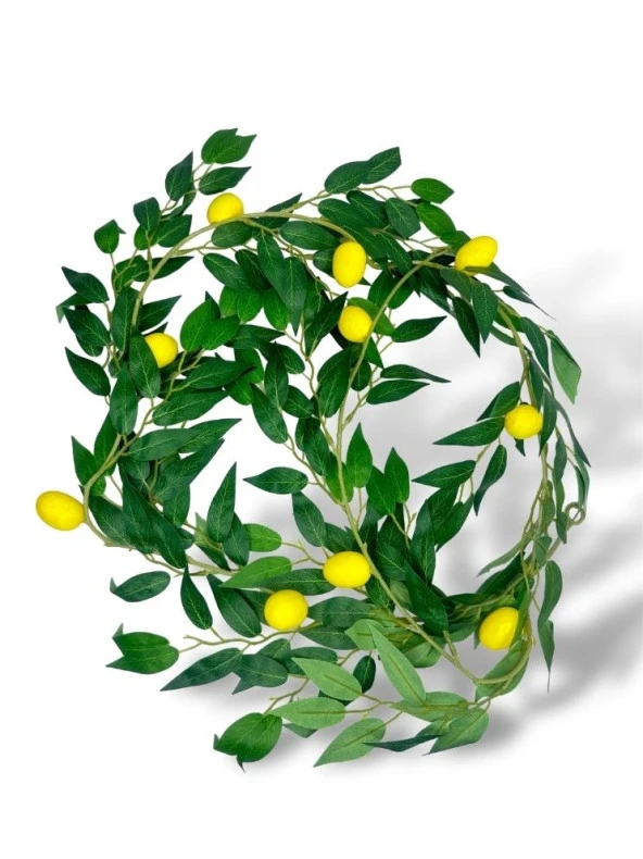 Nettenevime Yapay Çiçek Sarkan Ve Dolanan Limonlu Sögüt Sarmaşık Doğalgaz Borusu Kapatıcı Yapay Sarmaşık 180cm ürün görseli 1