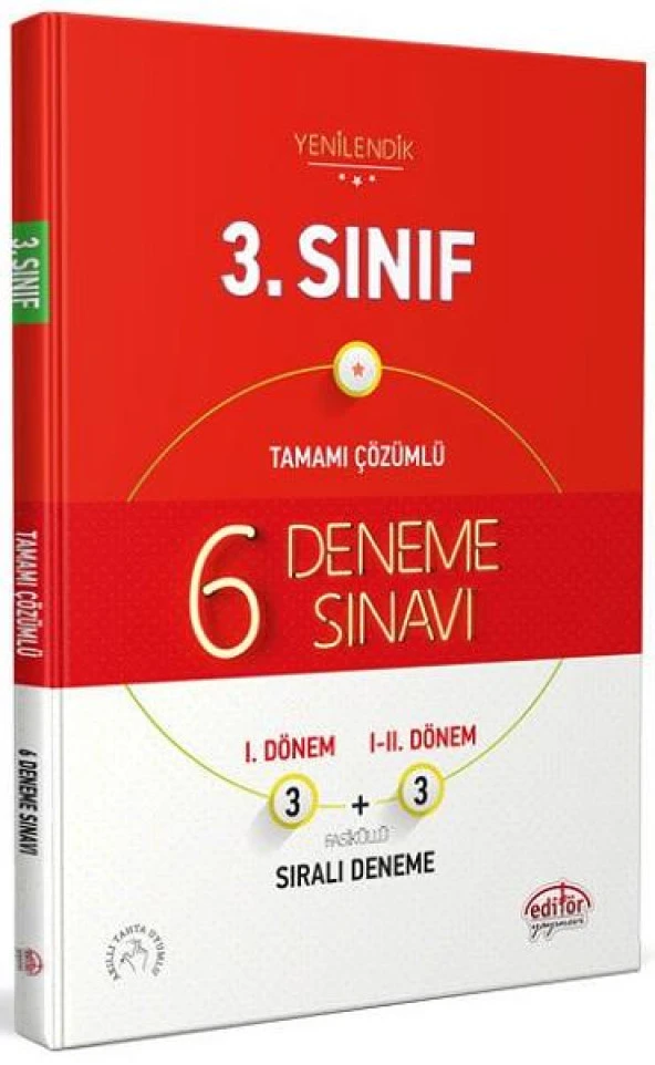 3. Sınıf 6 Deneme Sınavı Editör Yayınları ürün görseli 1