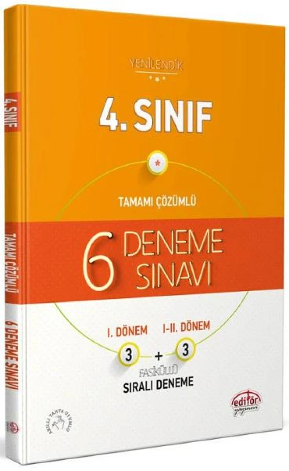 4. Sınıf 6 Fasiküllü Deneme Sınavı Editör Yayınları ürün görseli 1