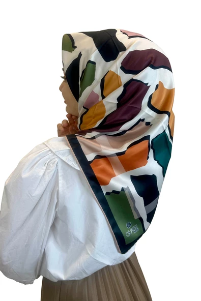 Quare Desenli Rayon Eşarp 01072  BEJ ürün görseli 1