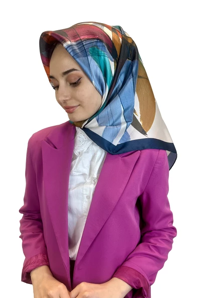 Quare Fırça Desen Kristal Eşarp 01066  KREM ürün görseli 1